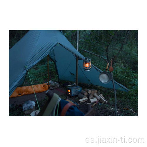 Estufa de madera de titanio para acampar plegable al aire libre